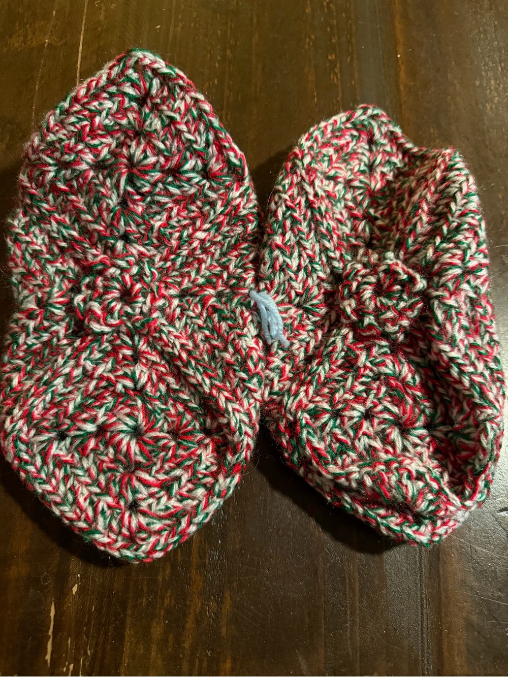 VTG Handmade Multicolored Crocheted Slippers by the Order of the Eastern Star